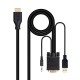 Nanocable Conversor unidireccional VGA/M + AUDIO/M + USB-A/M (para alimentación) a HDMI/M, Negro, 1.8m